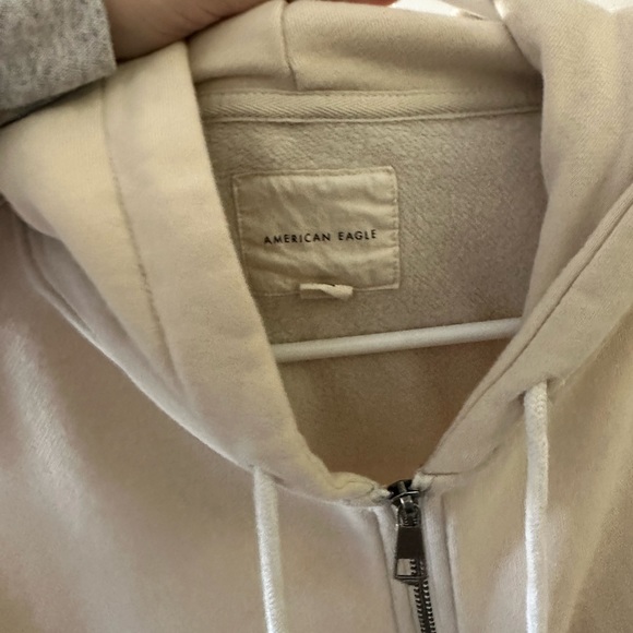 Ae Cropped Zip-Up Hoodie Women's Heather Gray - Picture 2 of 2